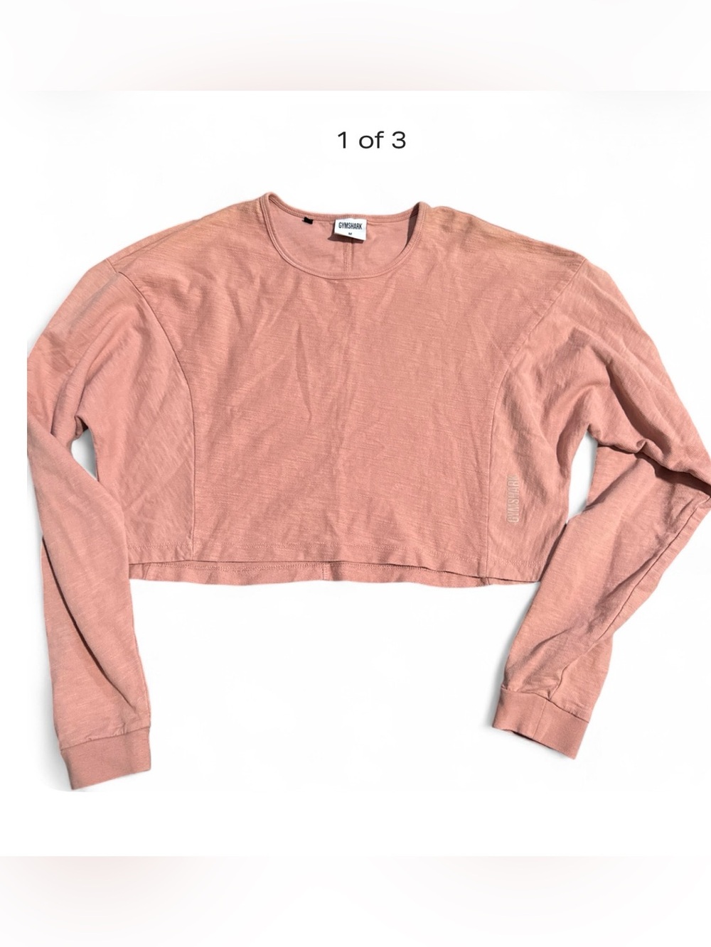 Gymshark Cropped Long Sleeve Top - Dusty Pink